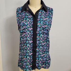 Express Sleeveless Print Blouse size XS